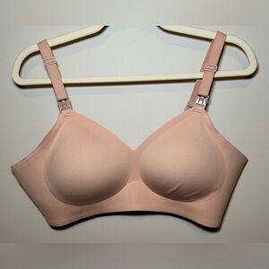 Momcozy Nursing Bra Seamless Wireless Nude Beige Maternity Breastfeeding XL